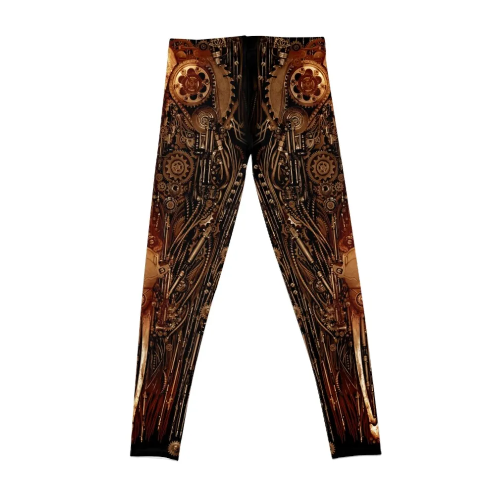 MECH-LEGS #1 : RUST - Steampunk / Dieselpunk / Bio-Mechanical / Bio-Mech - Leggings Women's trousers gym top Womens Leggings