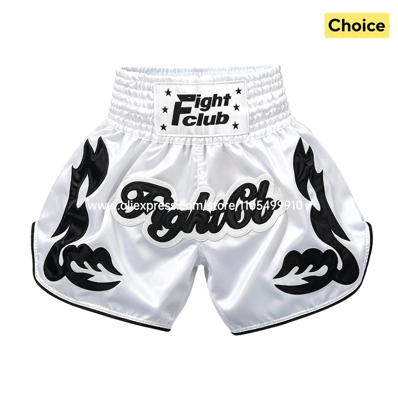Pink Gradient Muay Thai Shorts Shiny Satin Elastic Waist Boxing Trunks Lightweight MMA Kickboxing Sparring Pants Men Women Kids