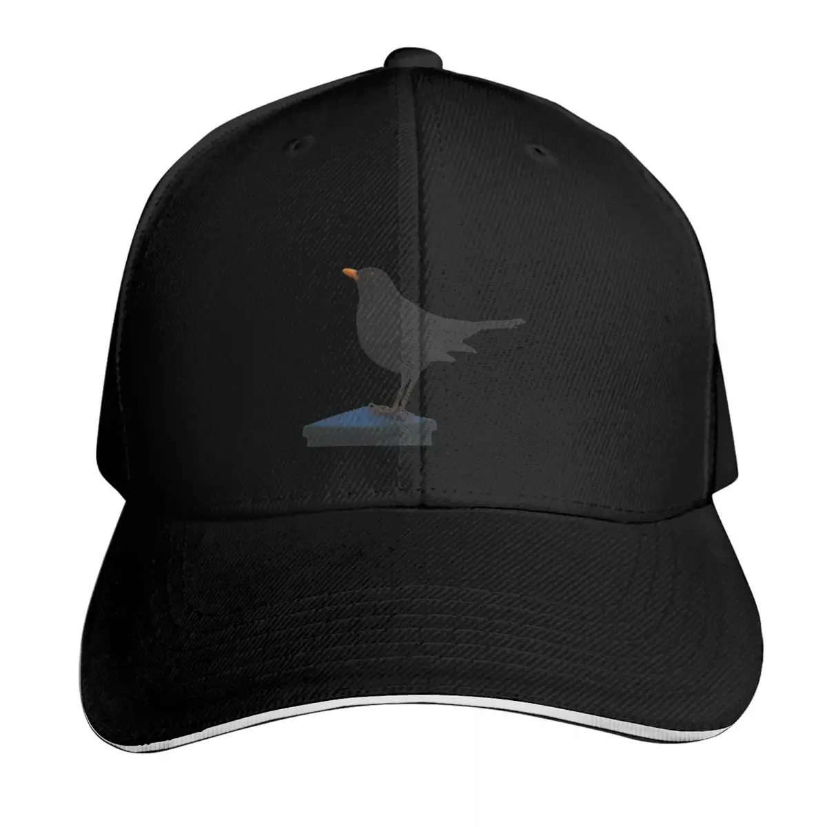 Minimalistic Blackbird Vector Art Baseball Cap Snapback Flat Bill Strapback Dad Hat Six Panel Structured Crown