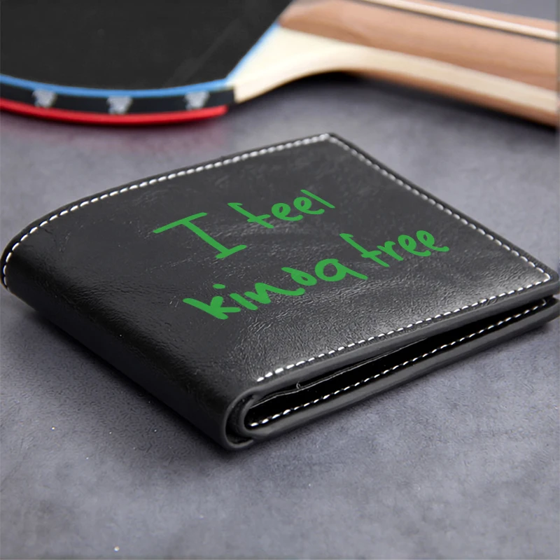 I feel kinda free PU Leather Wallet for Men Lightweight Durable Business Style Compact Design Premium Quality