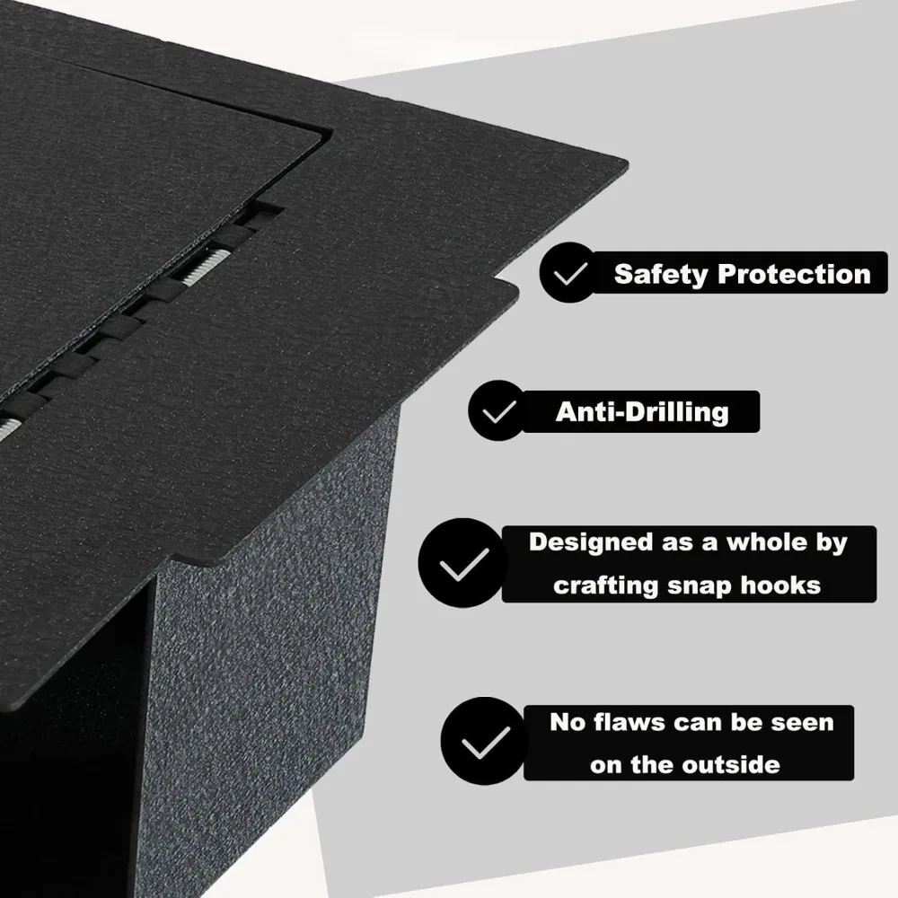 Caja fuerte para consola central, caja fuerte para pistola de consola compatible con Ford Escape 2020-2025, para Ford Bronco Sport 2021-2024. 4 Digi