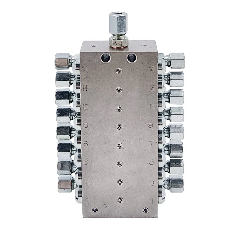 2-20 Way Grease Distributor with Alarm Switch and Proximity Switch Quantitative Whole Module Piston Pump Structure
