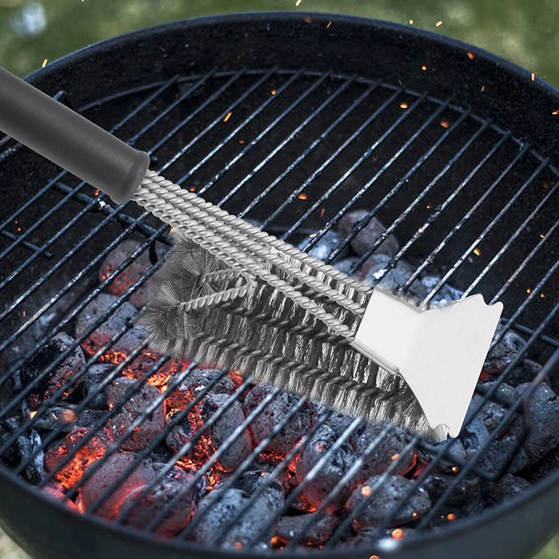 1PC Safe Grill Brush Bristle Free BBQ Grill Brush - Rust Resistant Stainless Steel Barbecue Cleaner Great Grilling Accessories