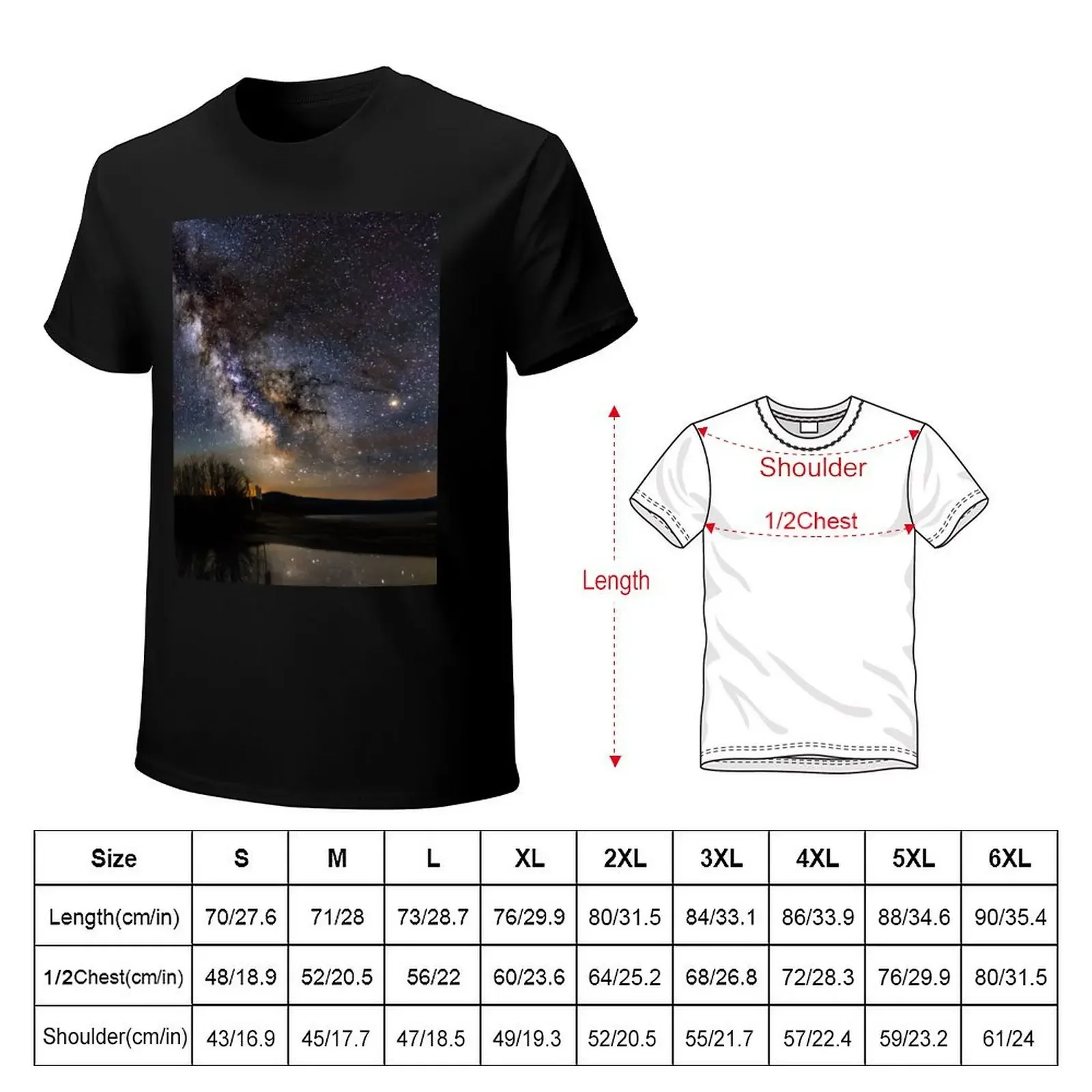 Milky Way T-Shirt rapper graphic tees sweat Short sleeve tee men