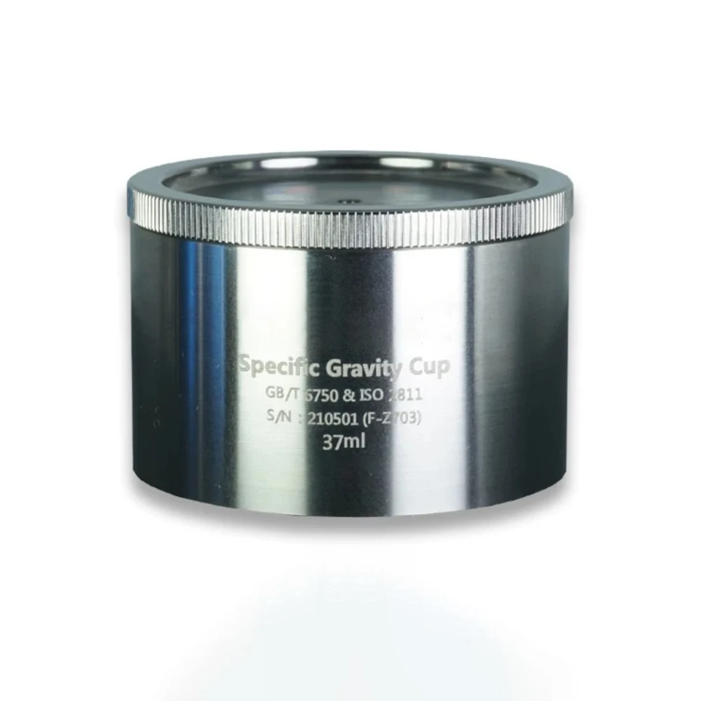Stainless Steel Specific Gravity Cup with Anti-Spill Lid – High Precision Density Cup (37ML / 50ML / 100ML)