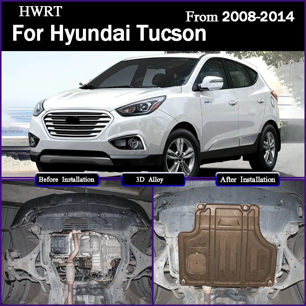 

Higher Quality Black Under Engine Guard Mudguard Board Splash Shield Mud Fender Plate Panel For Hyundai Tucson 2008 - 2014 2.0L