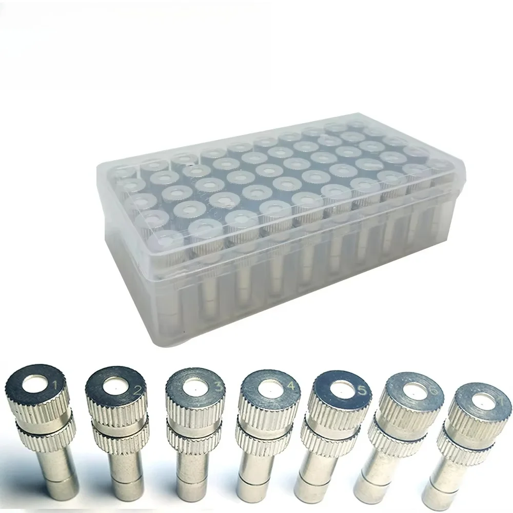Boquillas nebulización de 6mm, orificio 0,1mm-0,8mm, conector rápido, boquilla rociadora atomizadora para refrigeración