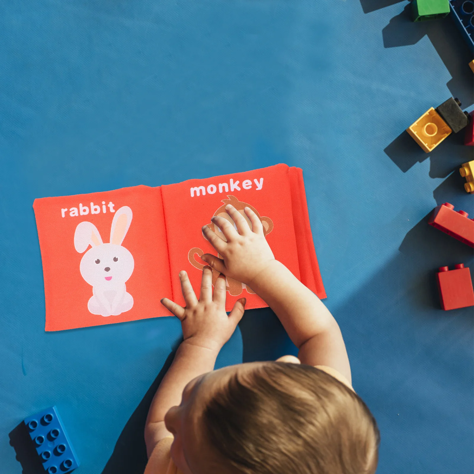 نسيج ثلاثي الأبعاد لحديثي الولادة قماش ناعم حيوان الطفل التعليم المبكر حيوانات الرضع القماش كتاب التجعيد السفر كتاب مشغول 0-6 أشهر #5