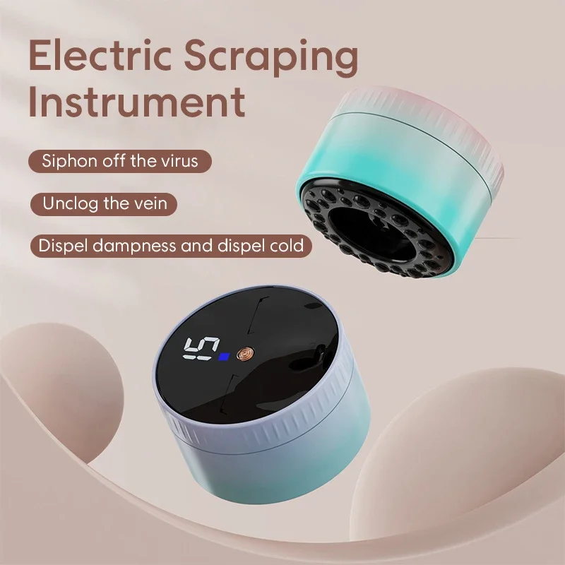 Intelligent Continuously Viable Vacuum Cupping Device Chinese Medicine Electric Smart Skin Scraping Massage Guasha Wireless