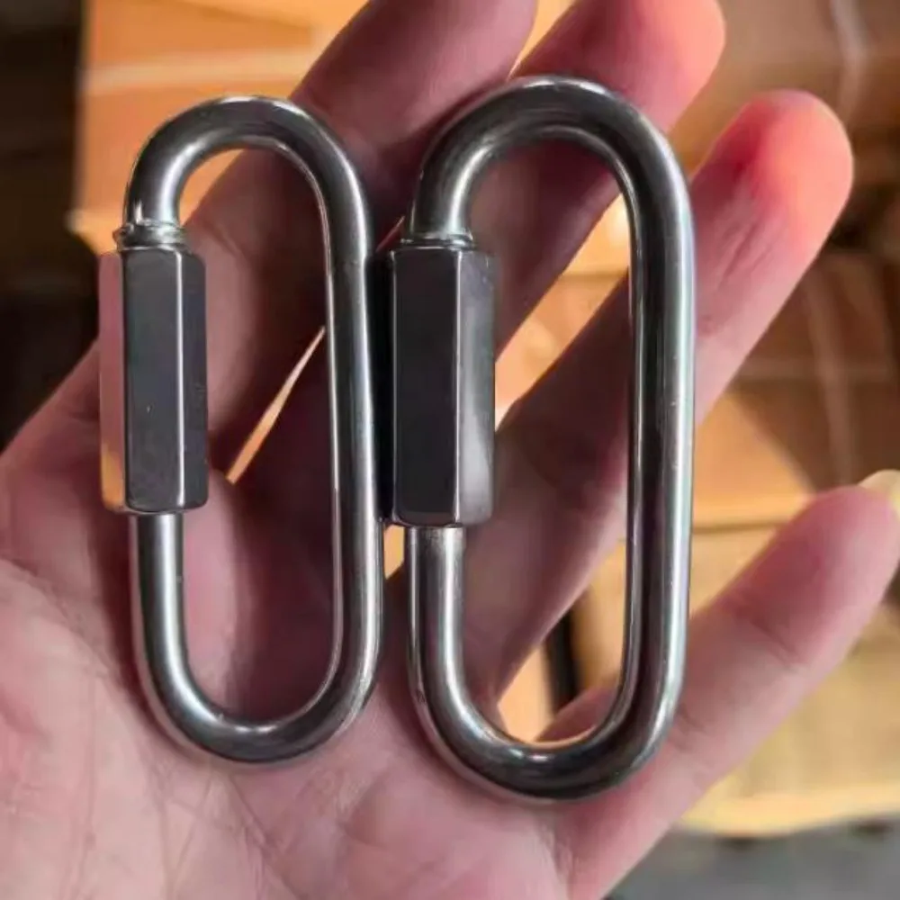 High Quality M3.5~M14 Screw Lock Stainless Steel New Climbing Gear Carabiner Carabiner Chain Buckle