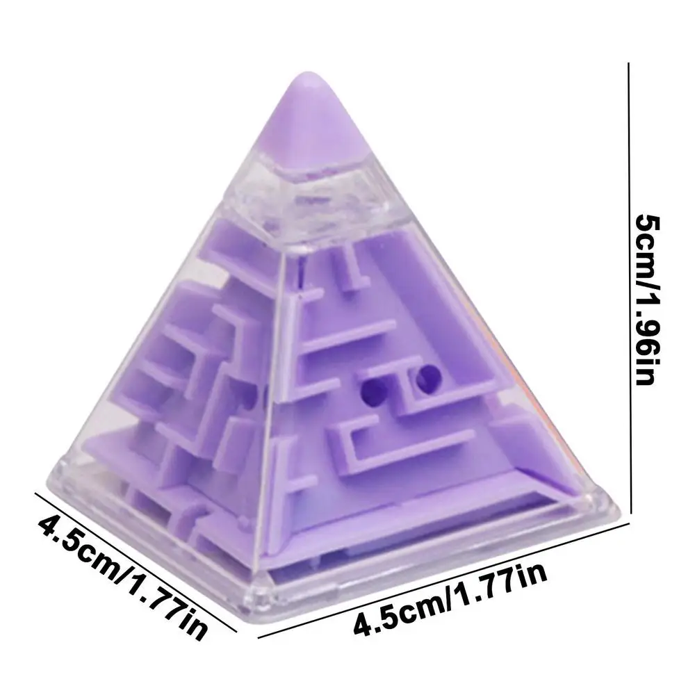 Mini 3D Three-dimensional Pyramid Beading Maze Crossing Toys Wholesale Portable Kids Memory Training Puzzle Educational Toy Gift