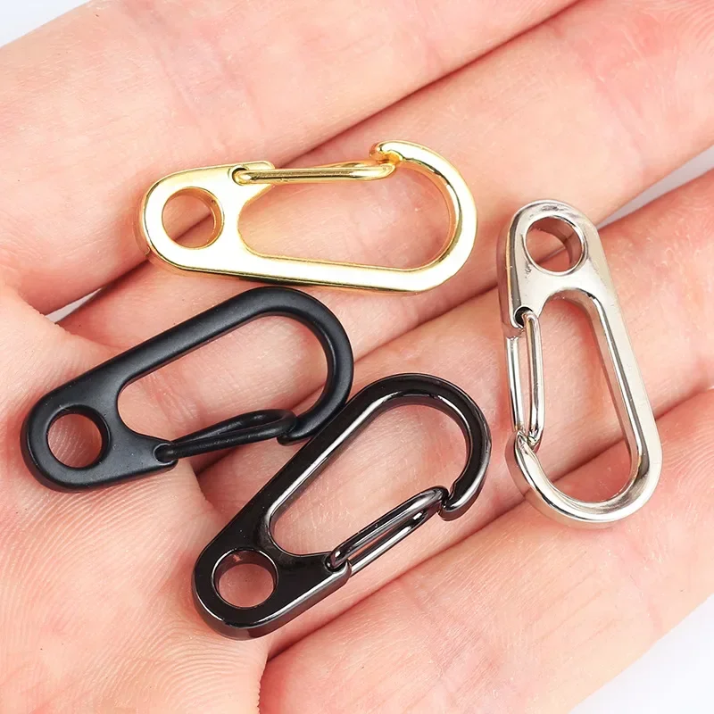 5/50pcs Lobster Clasp Buckle Keychian Mini Carabiners Outdoor Camping Hiking Buckles Alloy Spring Snap Hook Key Holder Tool Clip