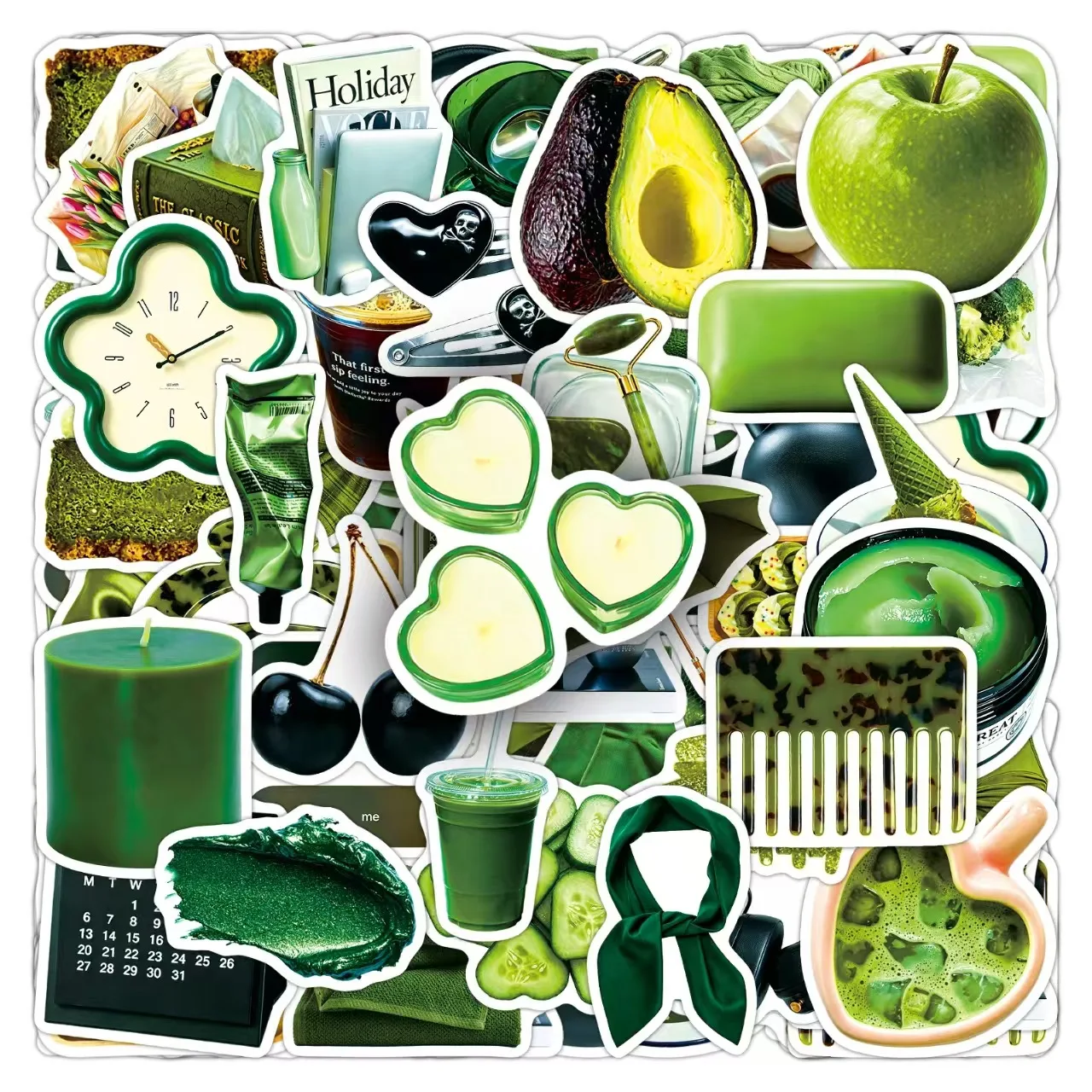 50PCS Clean Girl Graffiti Stickers Realistic INS Style Cartoon Decal DIY Luggage Phone Guitar Scrapbook Cup Classic Kid Toys