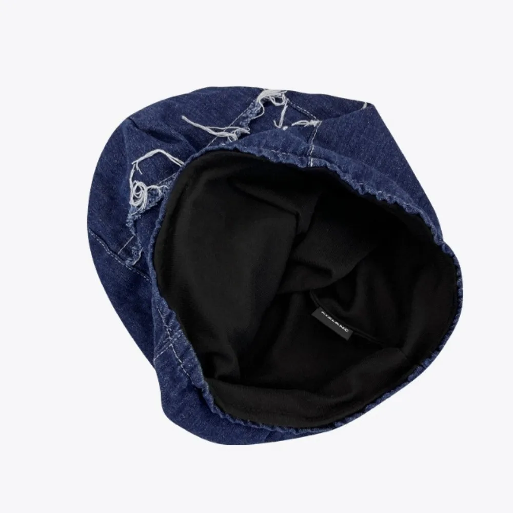 عارضة خمر استغاثة الدنيم البلوز كاب زر الكورية نمط غسلها الدنيم قبعة الهيب هوب بارد فضفاض القبعات الشارع الشهير