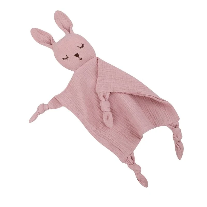 J15U منشفة مساعدة على النوم اللطيفة والناعمة للرضع قابلة للتنفس، لعبة دمية مهدئة للرضع #4