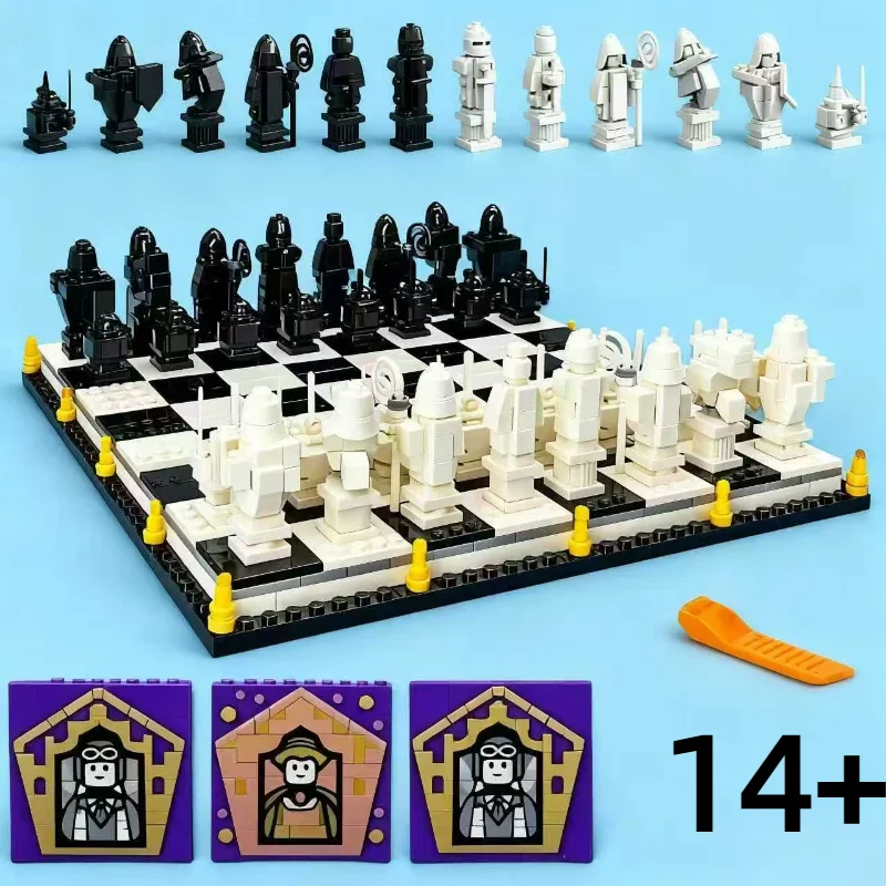 76392 معالج الشطرنج اللبنات ماجيك التحدي النهائي لعبة تفاعلية فارس لعب الأدوار الطوب 876 قطعة اللعب هدايا عيد الميلاد