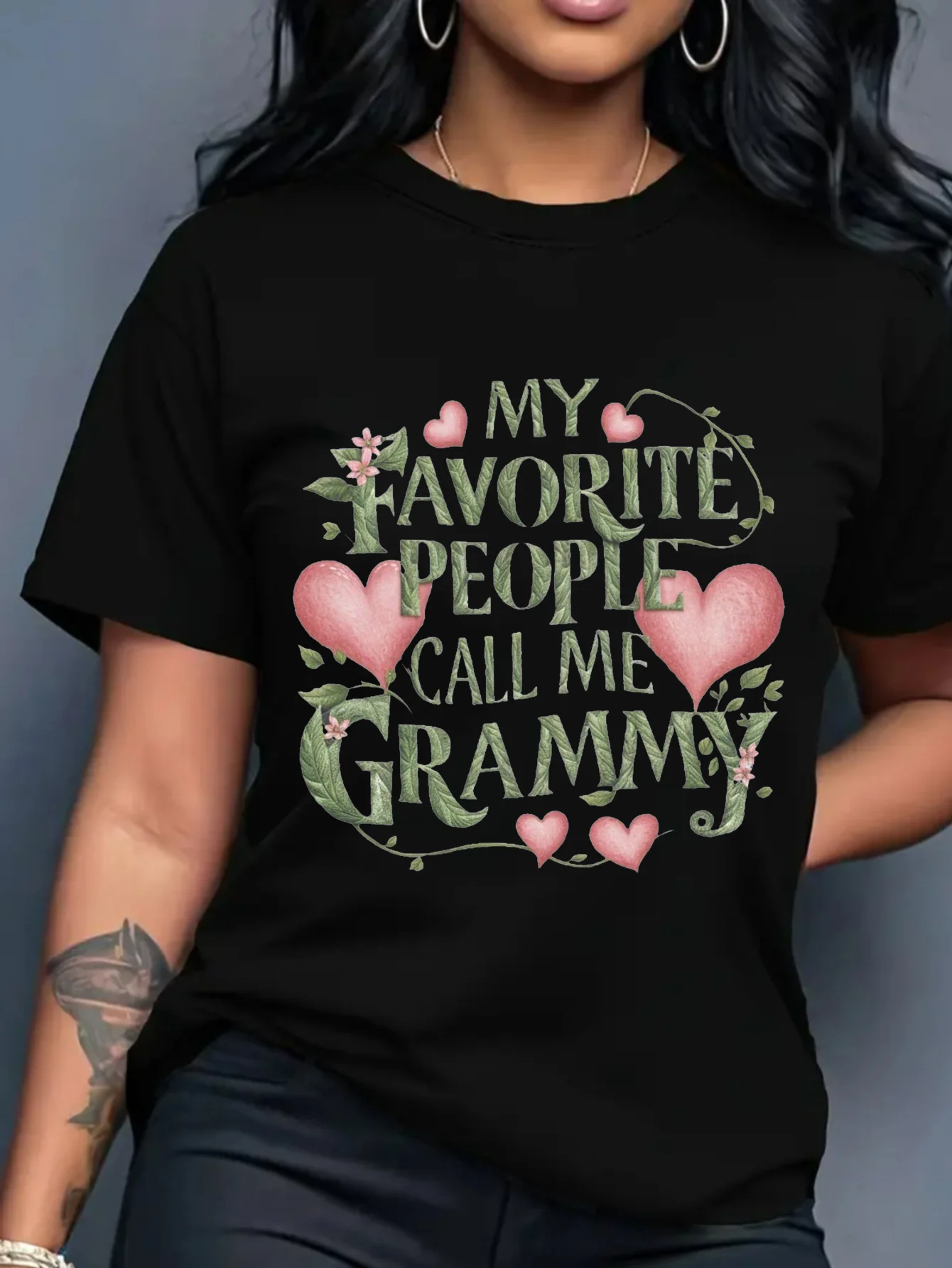 

Call Grammy с цветочным графическим принтом, лето, осень, зима, хлопковая мужская и женская футболка с коротким рукавом, роскошный бренд для занятий спортом на открытом воздухе