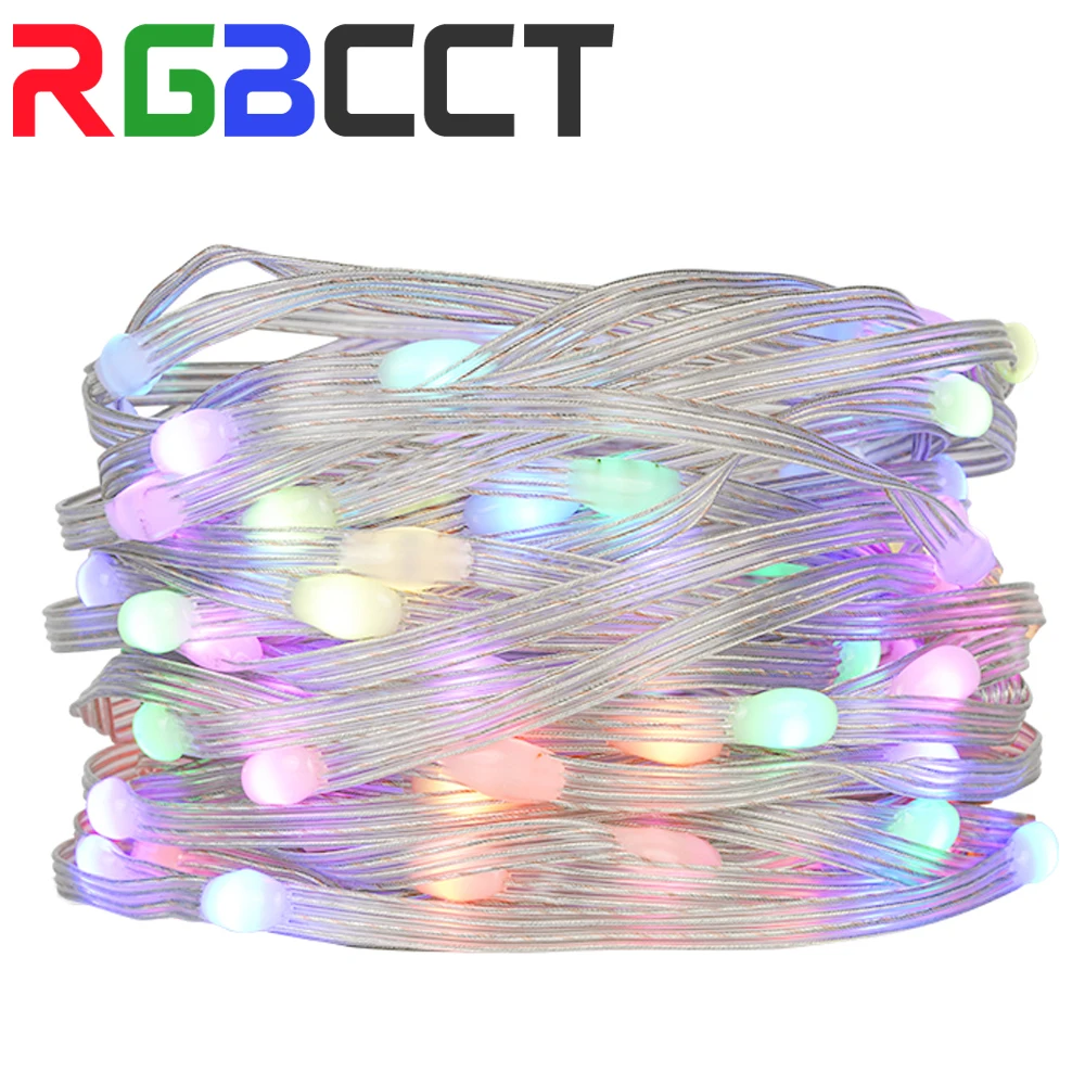 10m DC5V WS2812B LED String Party Birthday Lights Decoration BT Music Control Room Decor Led Light Outdoor Waterproof IP67