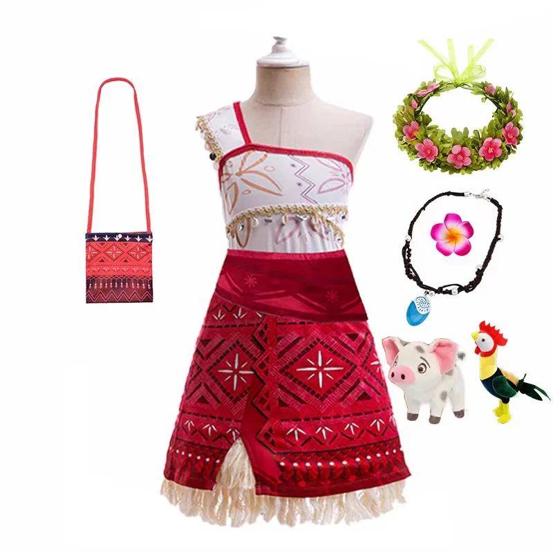 Pathfinder Ozean-Abenteuer Moana Rollenspiel-Kleidung Kinder Karneval Prinzessinnenkleid Mädchen Festkleid Vaiana Kostüm Kleinkind Geburtstag