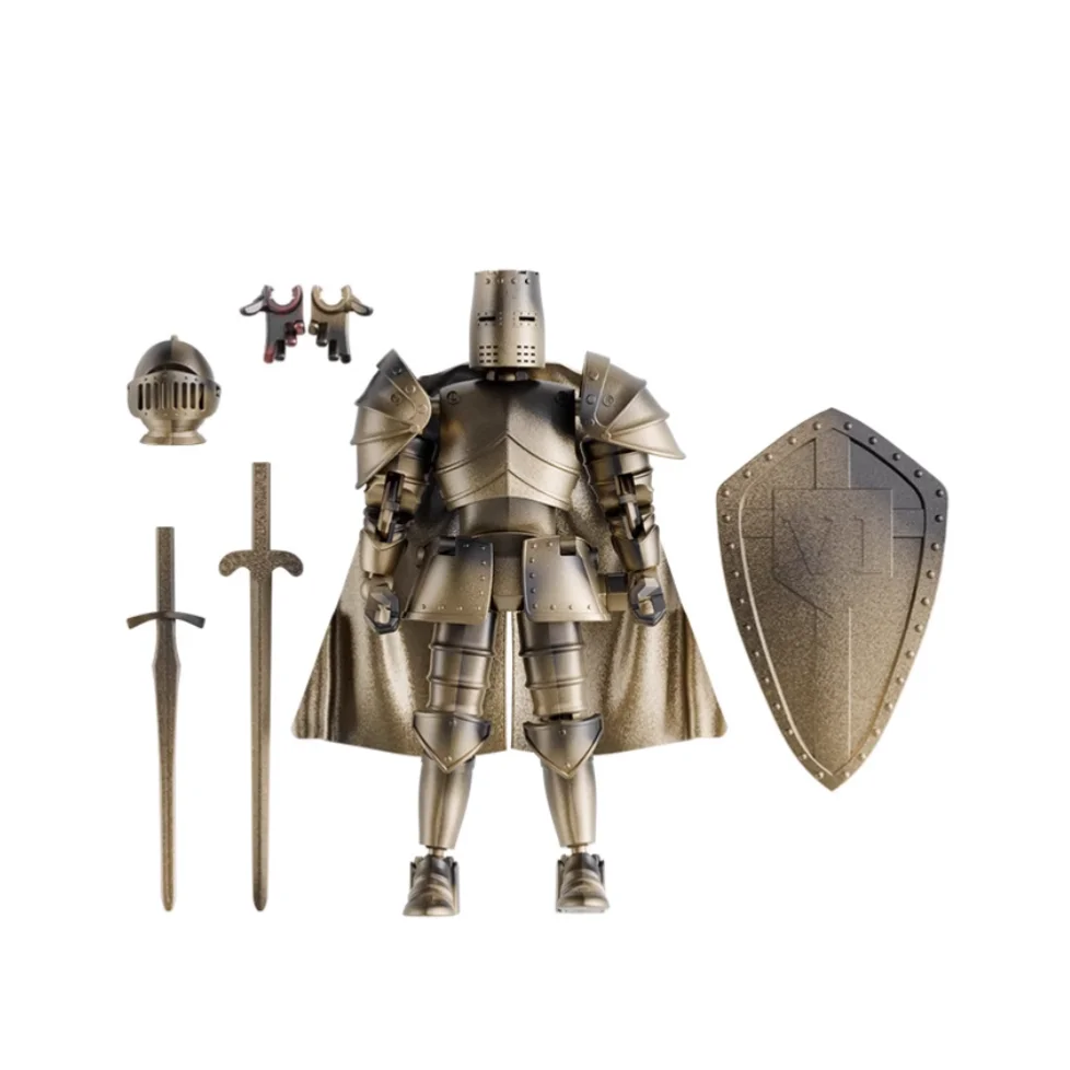 شخصية مفصلية من العصور الوسطى - نموذج فارس قابل للبناء، مجموعة من الطوب الجندي DIY، هدية إبداعية لعيد الميلاد والجمعة السوداء
