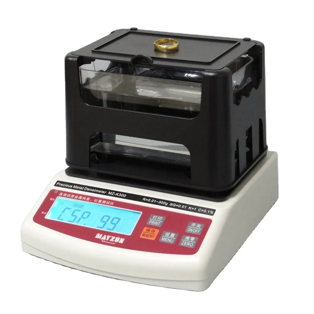 

MZ-K300 Jewelry Shop Testing Equipment Precious Metal Purity Detector 300g/0.01g Gold Platinum Density TesterAR