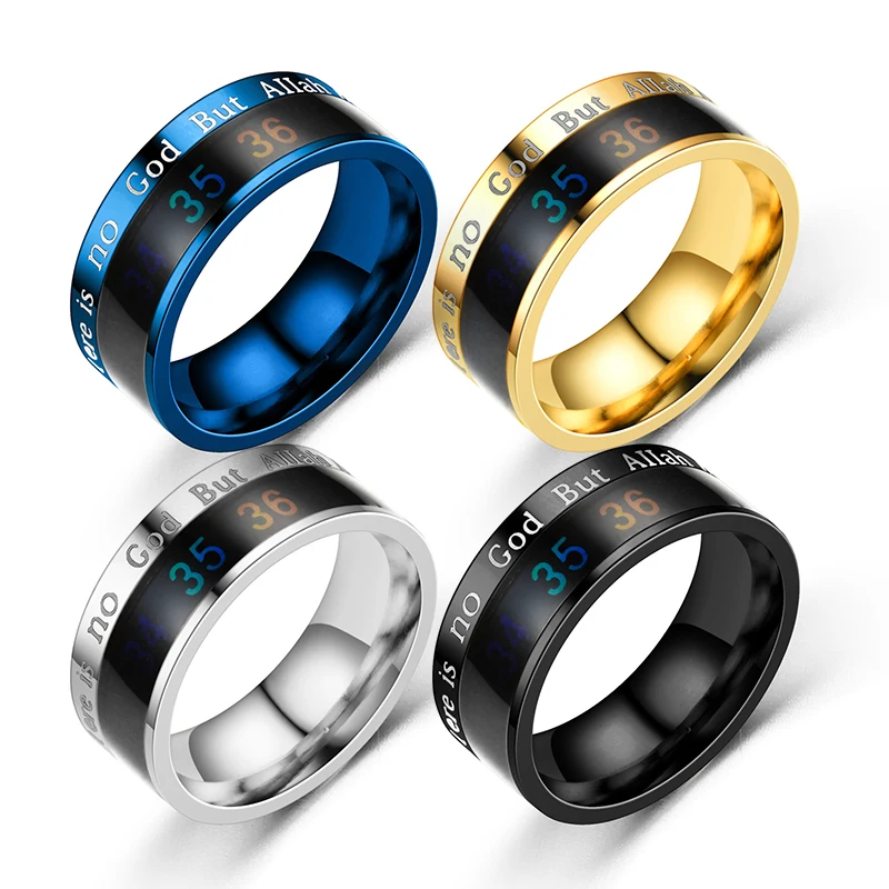 

Trend Smart Sensor Body Temperature Ring New Stainless Steel Display Real-time Test Men's Rings Women Charm Rings Jewelry Gifts