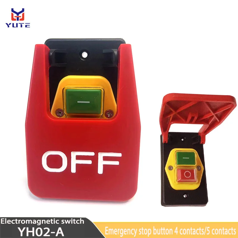 

YH02-A/OFF подходит для токарного станка, лопастного переключателя, настольной дрели/шлифовальной машины KJD17B-16, настольной пилы, электромагнитный кнопочный переключатель 16a 250 В