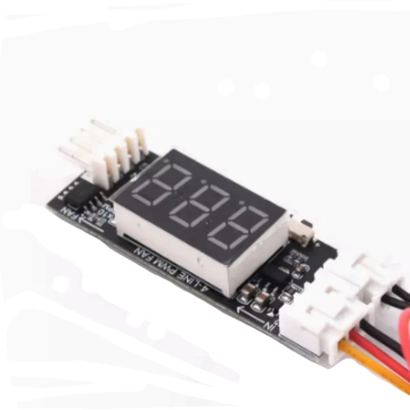 12V PWM 4-Wire Fan Temperature Control Speed Controller Chassis Noise Reduction Module Support Fan Speed Control, Durable