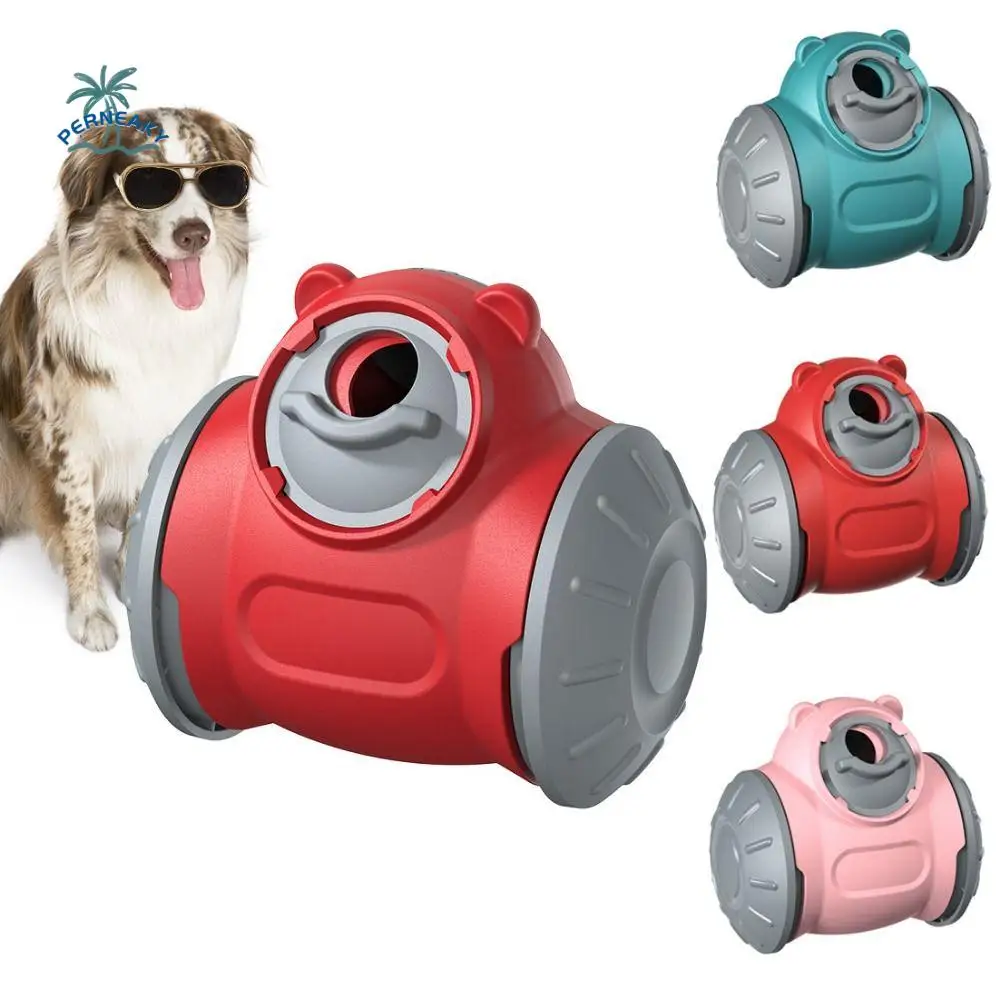 

Funny Bear Shape Dog Food Leakage Toy Swinging Plastic Puppy Slow Feeder Automatic Dog Food Dispenser Self Happy