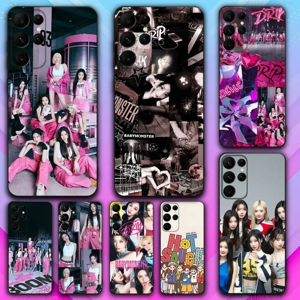 

B-Baby Drip M-Monster Phone Case For Samsung S21,S30,S25,S22,S23,S20,S24,Fe,Lite,5G,Ultra,Plus Black Cover