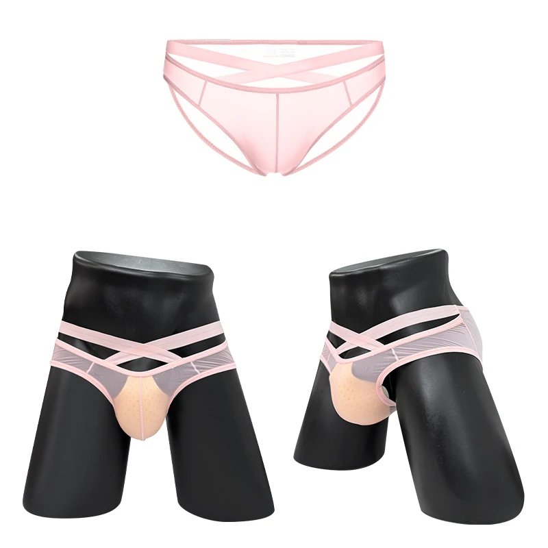 

2 шт. сексуальные мужские полностью прозрачные трусы, ультратонкие прозрачные трусики с сетчатым кармашком, дышащие нижние белья