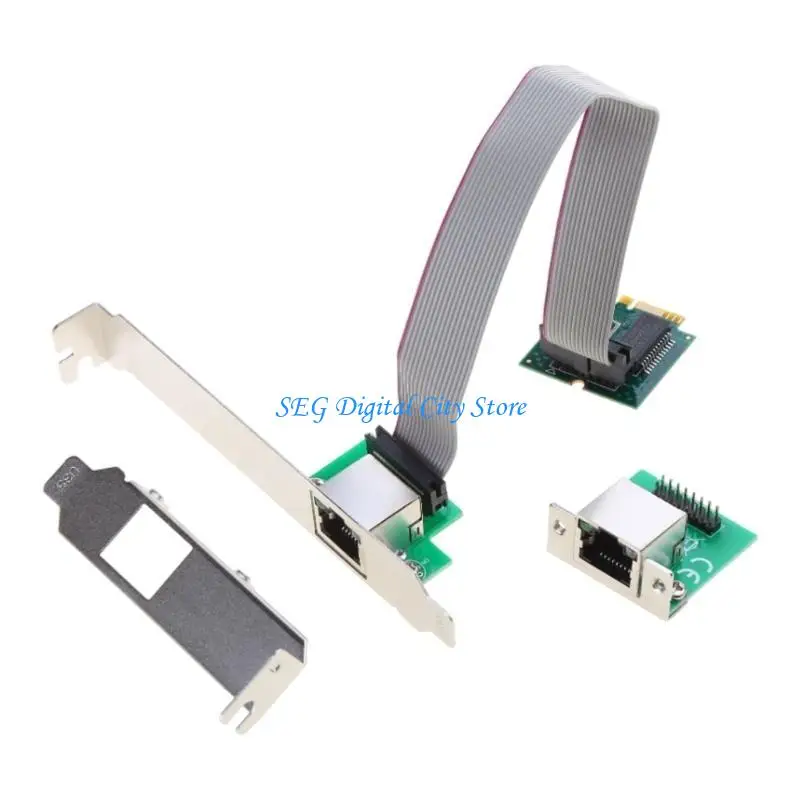 U75B Thẻ RJ45 một cổng PCIE M.2 A+E sang cổng đơn 1000M Card mạng 1000M