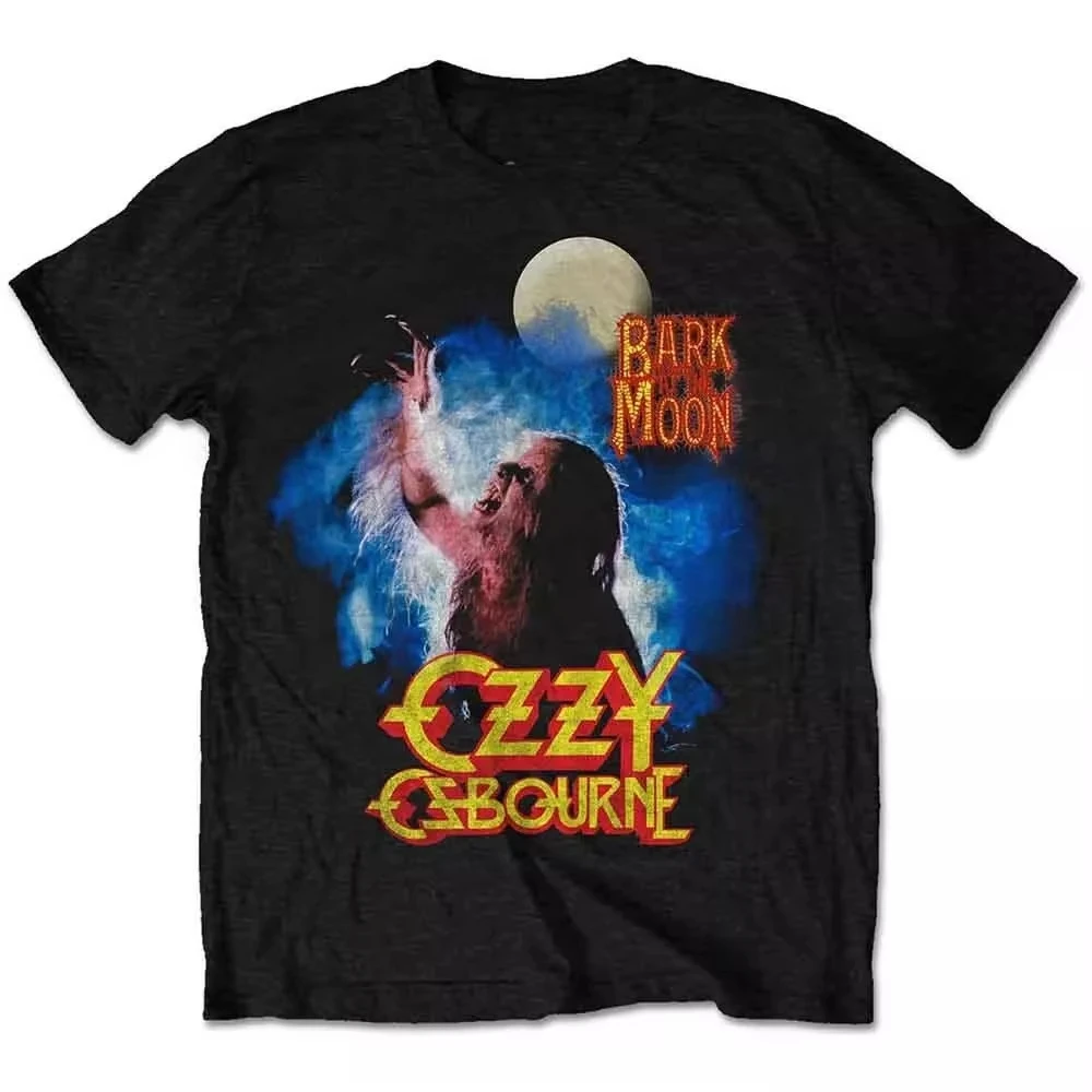 

Ozzy Osbourne Men's Bark At The Moon T-Shirts Cotton Black All Size T Shirt Remake Cotton Tshirts Mens Women Summer Short Sleeve