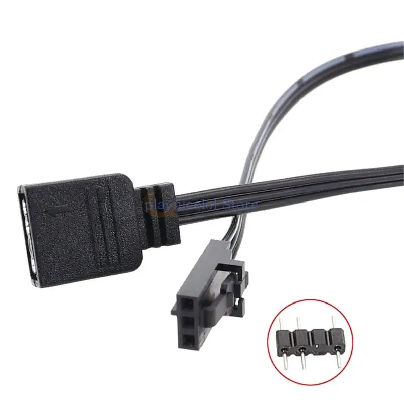 for Corsair RGB 4Pin To Standard ARGB 3Pin 5V Adapter Connector RGB Cable 25cm Enhances Your Lighting Game