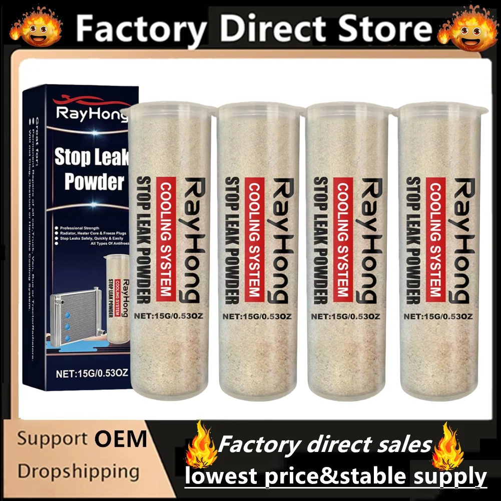 1/3/5Pcs Car Cooling System Sealer Radiator Stop Leak Powder Car Radiator Water Leak Stop Powder Car Accessories