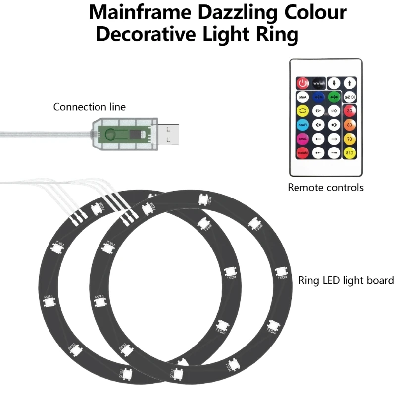 DXAB LED Strips Light Decal LED Light Strips for Disc Digital Edition Console Decoration Accessory Light