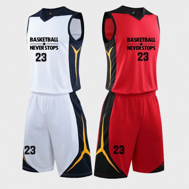 Unique Basketball Jersey Student Sports Suit Men's Basketball Shirt Competition Training Team Uniform Customizable Vest