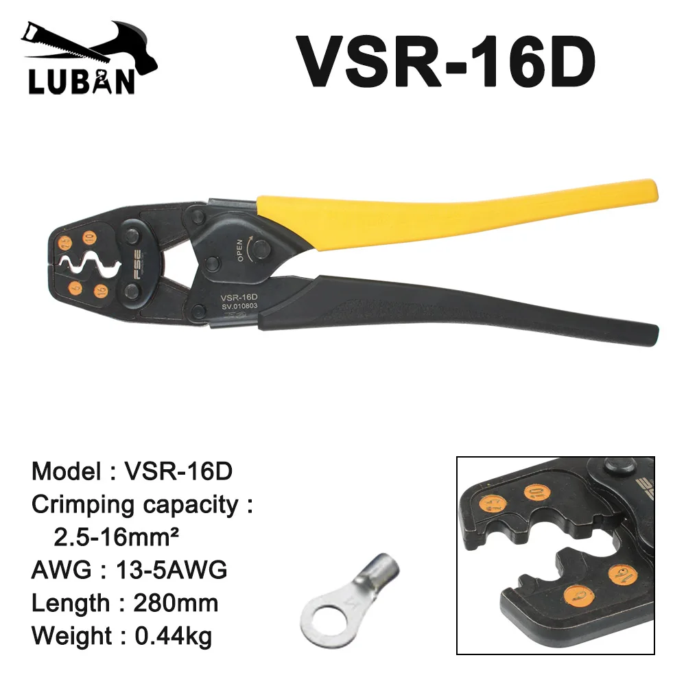 VSR-6D VSR-6DL VSR-16D Crimping Tang untuk 0.5-6mm2 20-10AWG Bare Terminal Versi Upgrade Tangan Alat