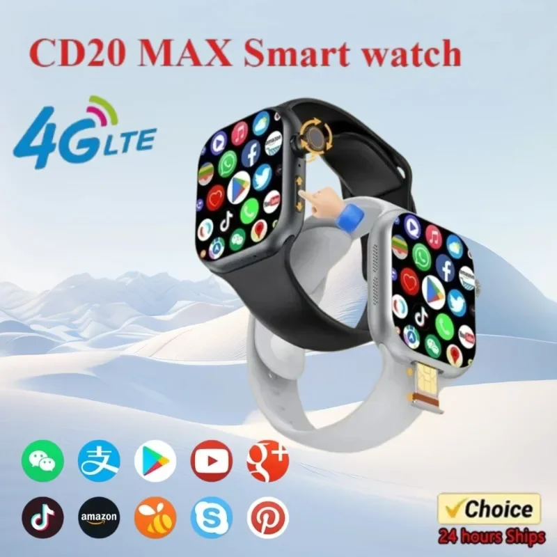 

Глобальная версия CD20 Смарт-часы AMOLED-экран поддерживает SIM-карту, Wi-Fi, GPS-видеозвонок, 2,29 дюйма, с 180 ° вращающаяся камера
