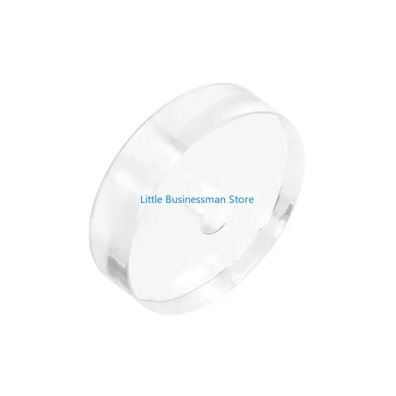 Großloch-Schallplattenadapter für 7-Zoll-Schallplatten mit 45 U/min, transparenter Acryleinsatz mit erhöhtem Rand, Mittelöffnung – Detail 2