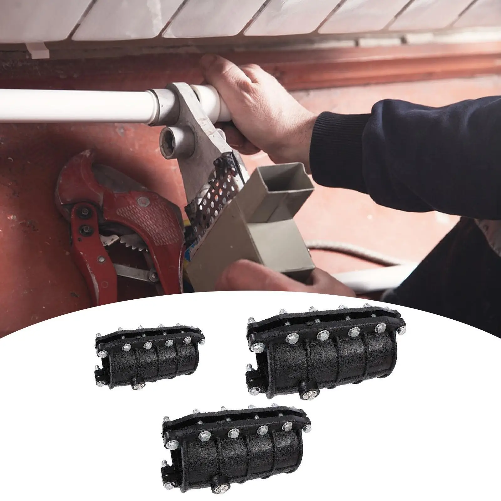 

Water Pipe Repair Clamp Leak Sealer Maintenance Replacement Easy to Install