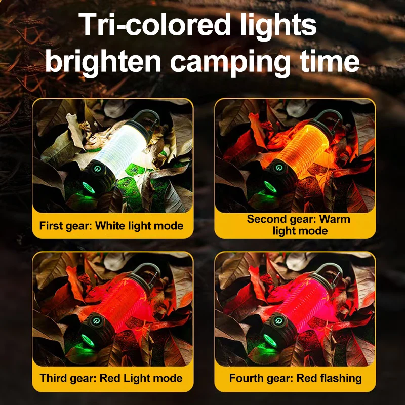 Multifunktionale Camping Licht Outdoor LED Nacht Reiten licht Wiederaufladbare Taschenlampe Nachtlicht Wasserdichte Reise Licht