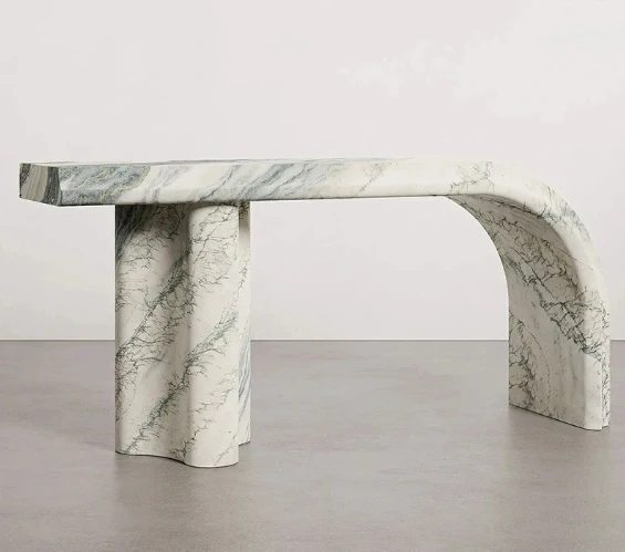 Sphere Base Oval Design for Home Use for Living Room and Garden Outdoor Furniture Modern Green Marble Coffee Table