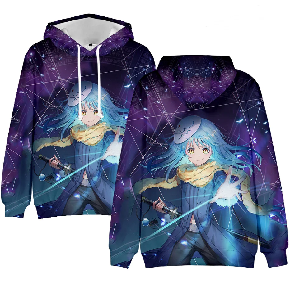 Hoodies Hiphop Werd Gereïncarneerd Als Een Slijm Rimuru Tempest Hoodies Mannen Vrouwen Casual Sweatshirt Japanse Cartoon 3d Hoodies