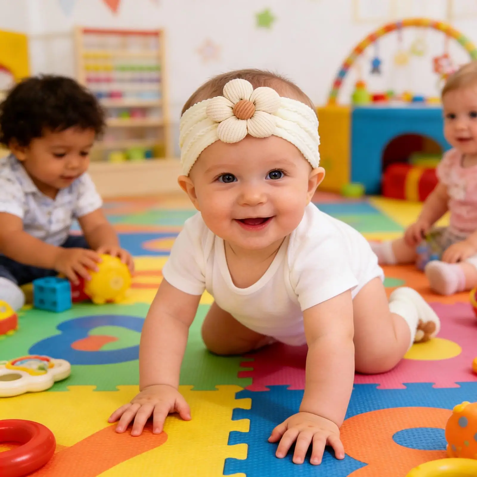 

Headbands For Girl Soft Non-Slip Clothing Kids Socks Hair Accessories For Children Girls Walking Photoshoot Baptism Holiday Home