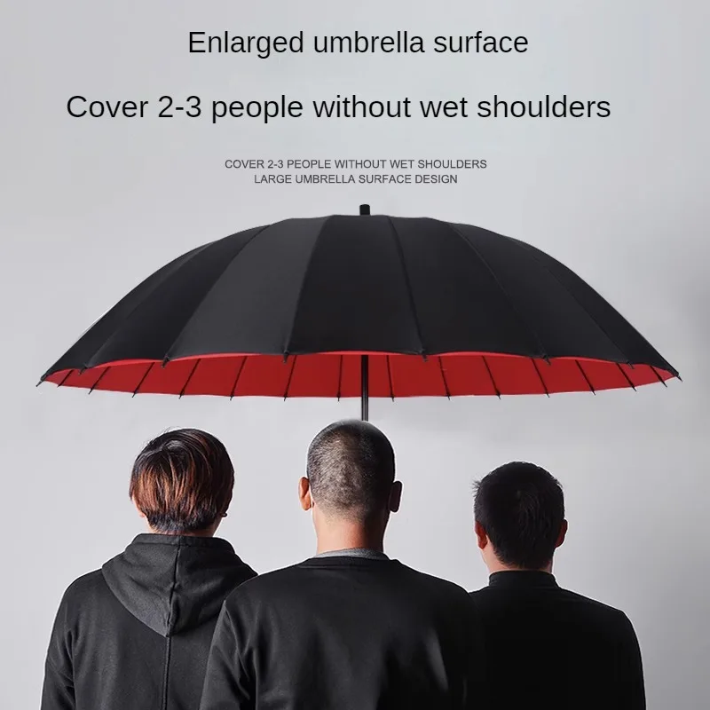 Long Handle Umbrella Male Wind Water Resistant Umbrella Large 8, 16, 24 Bones Automatic Umbrella Double-deck Large Umbrellas