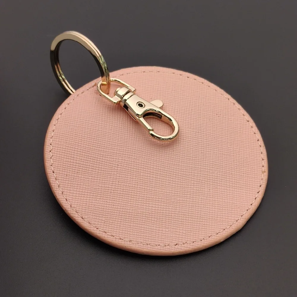 

1PC Custom Cute Fashion Popular Funy Car Bag Leather Pink Keychain Chain Stainless Steel Practical Keyring Small Gifts
