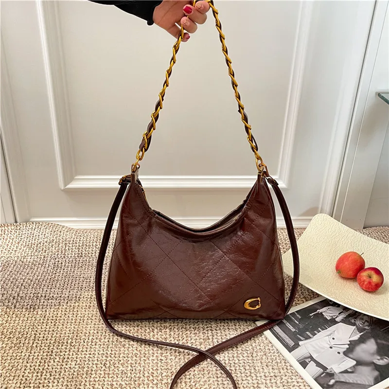 New vintage versatile handbag with underarm chain strap, crossbody bag, shoulder bag, best-selling large capacity