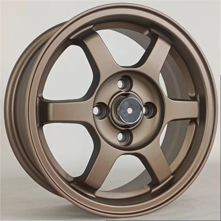 New Car Rims 14x5.5 ET33 4x100 Bronze Passenger Car Wheel Alloy Wheel Rim for Compact Car Stock Ready to Ship