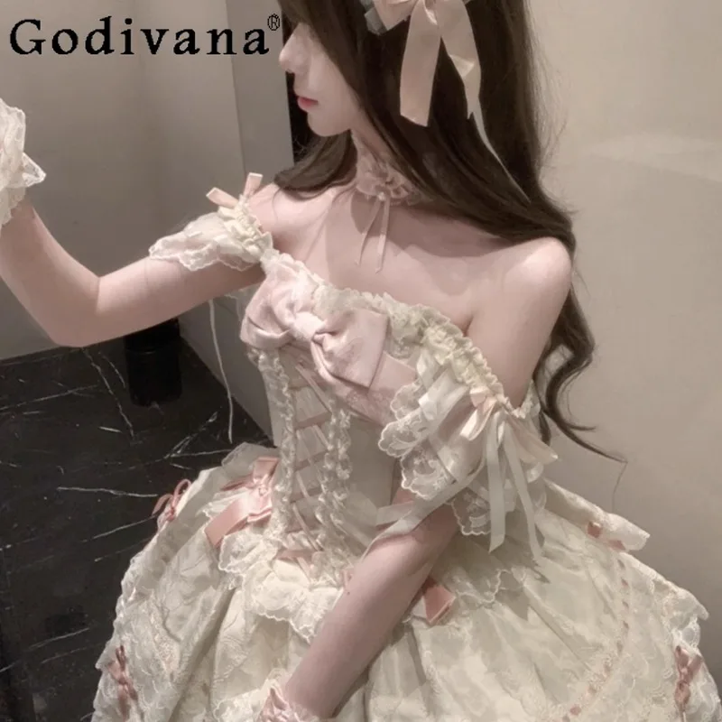 

Sweet Girl Gentle Style Elegant Lolita Dress Japanese Style Daily Lolita Dress for Women Cute Lolita Birthday Party Ladies Dress